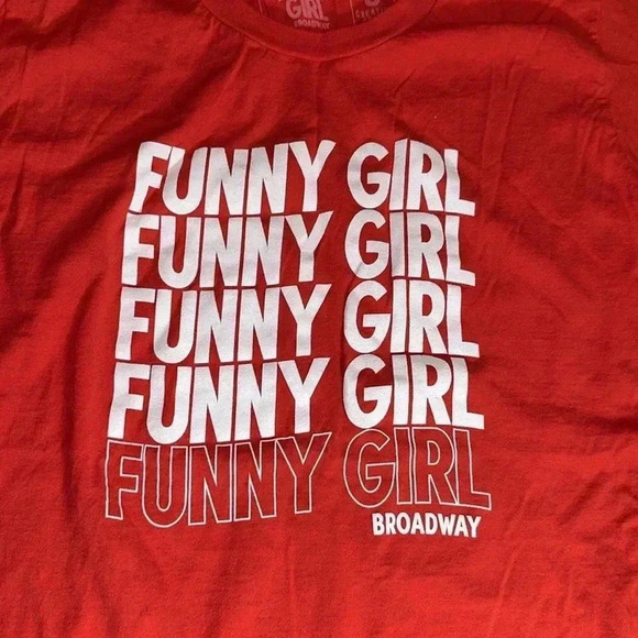 FUNNY GIRL THE BROADWAY MUSICAL RED SHORT SLEEVE TSHIRT SIZE 2X - Picture 2 of 3